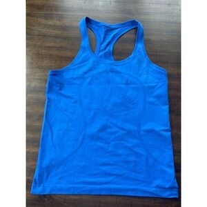Lululemon Swiftly Tech Racerback Tank Top 2.0 Blue Athletic Mesh Size 10